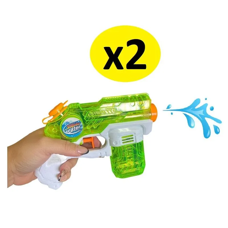 Kit 2 Brinquedos Pistola Lança água de água p/ crianças