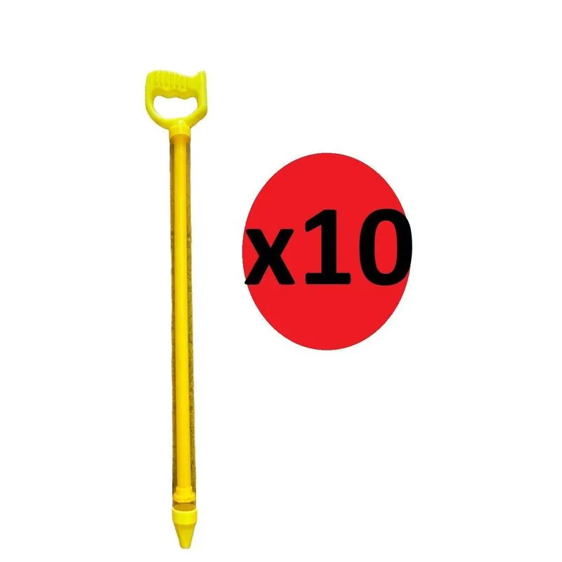 Kit 10 Esguichos De Água Jato Piscina Brinquedo Amarelo