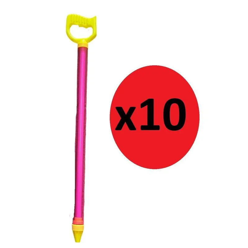 Kit Verão Brinquedo 10 Esguichos De Água Jato Piscina Rosa