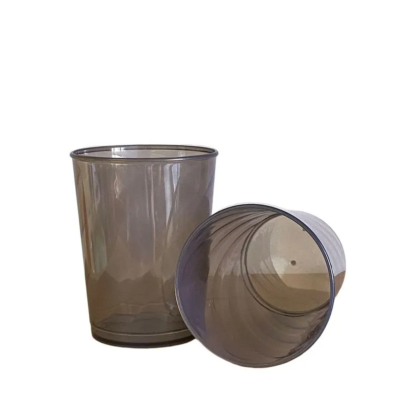 Kit Copo 400ml Acrílico Reforçado Preto Transparente 10un