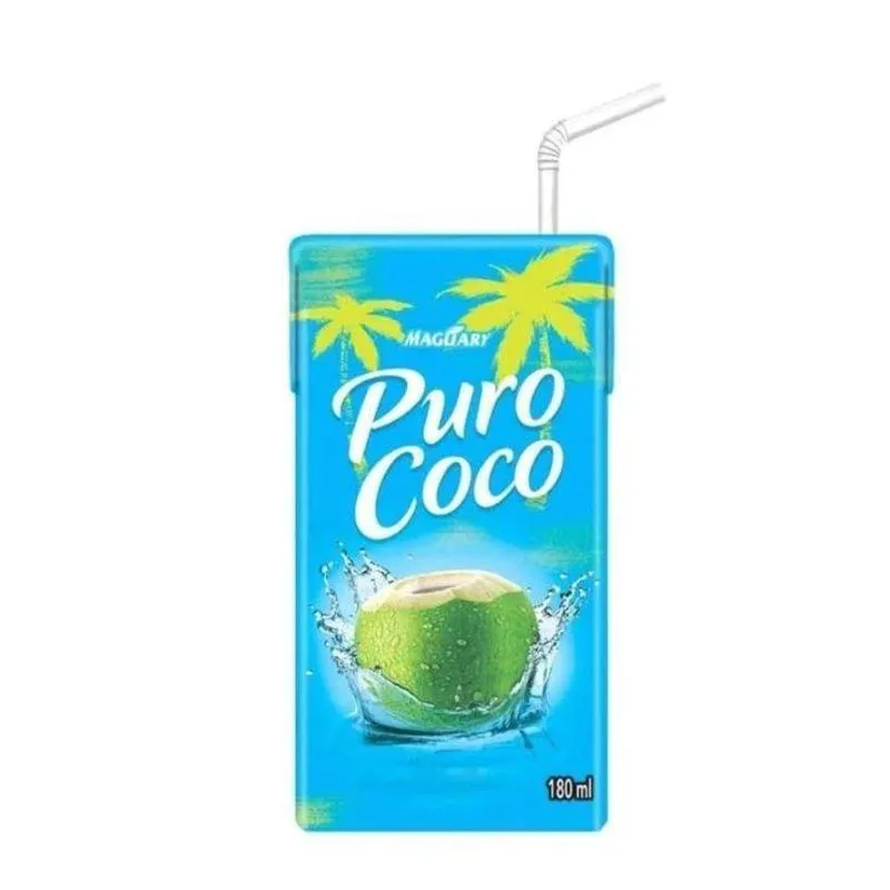 Água De Coco Puro Coco 180ml 10 Unidades Para Drinks