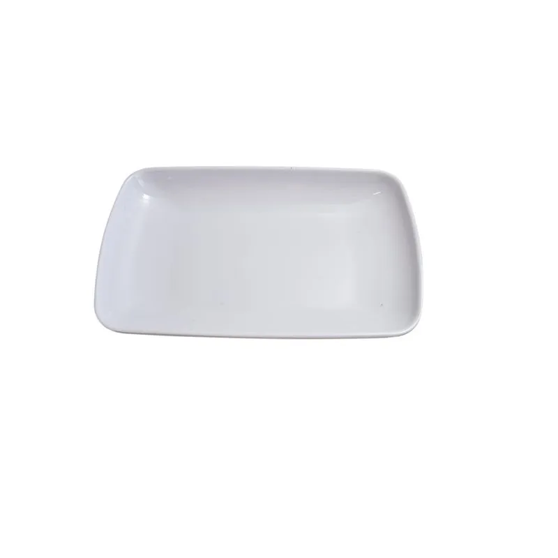 5 Unidade De Bandeja Melamina Retangular 21cmx12cm Branca