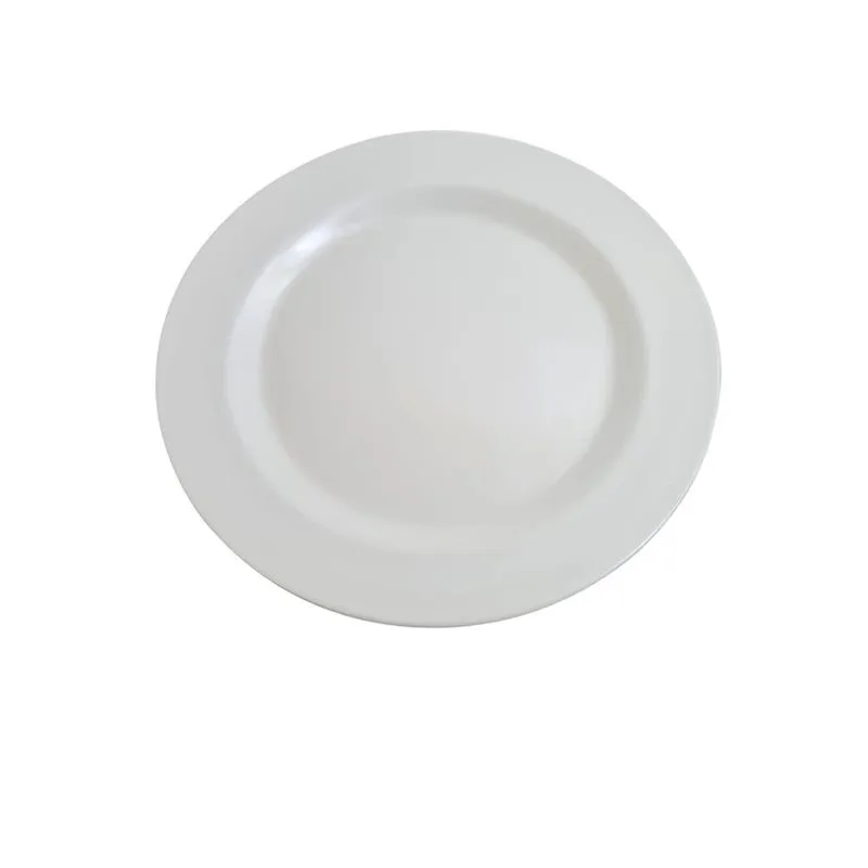 Prato Redondo de Melanina Branco linha Luxo festa- Kit 10un