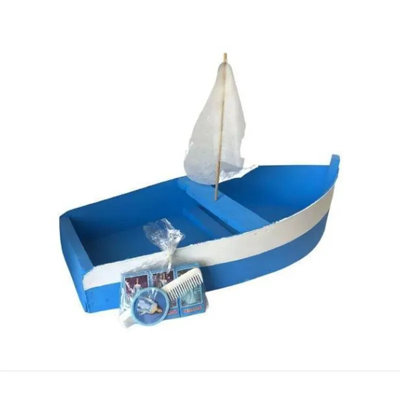 Barco Yemanjá 60cm + Kit Pente Espelho Perfume Kit Réveillon