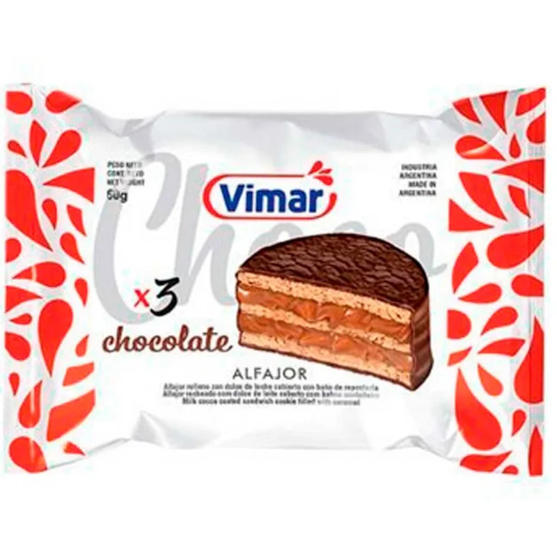 Alfajor triple Vimar chocolate 60 g.
