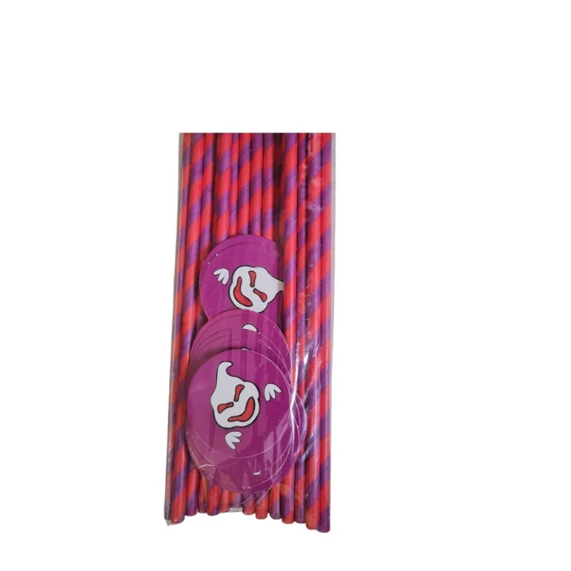 Kit 50un Canudos Halloween Para Drinks Bebidas Coloridos
