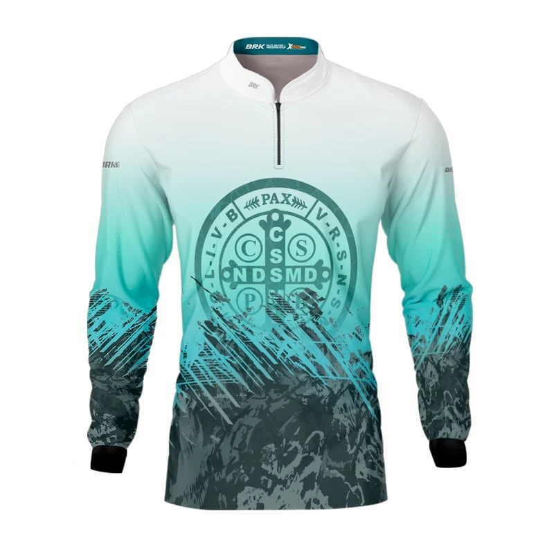 Camisa Agro Brk São Bento Ciano Claro com Proteção Solar UV50+ G2