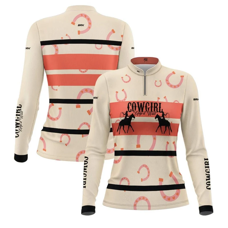 Camisa Agro Feminina Brk Cowgirl Ferradura com Proteção Solar UV50+ M