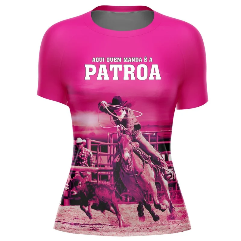 Camiseta Agro Brk Quem Manda é a Patroa com Proteção Solar UV50+ GG