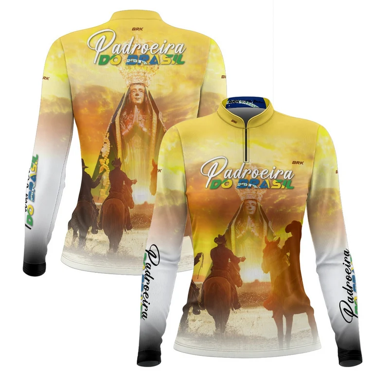 Camisa Agro Feminina Brk Padroeira do Brasil com Proteção UV50+ PP