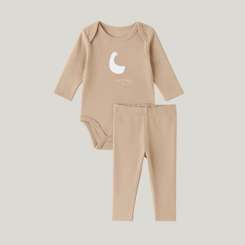 Conjunto Bebê Algodão Orgânic Patinho 0 a 3 meses