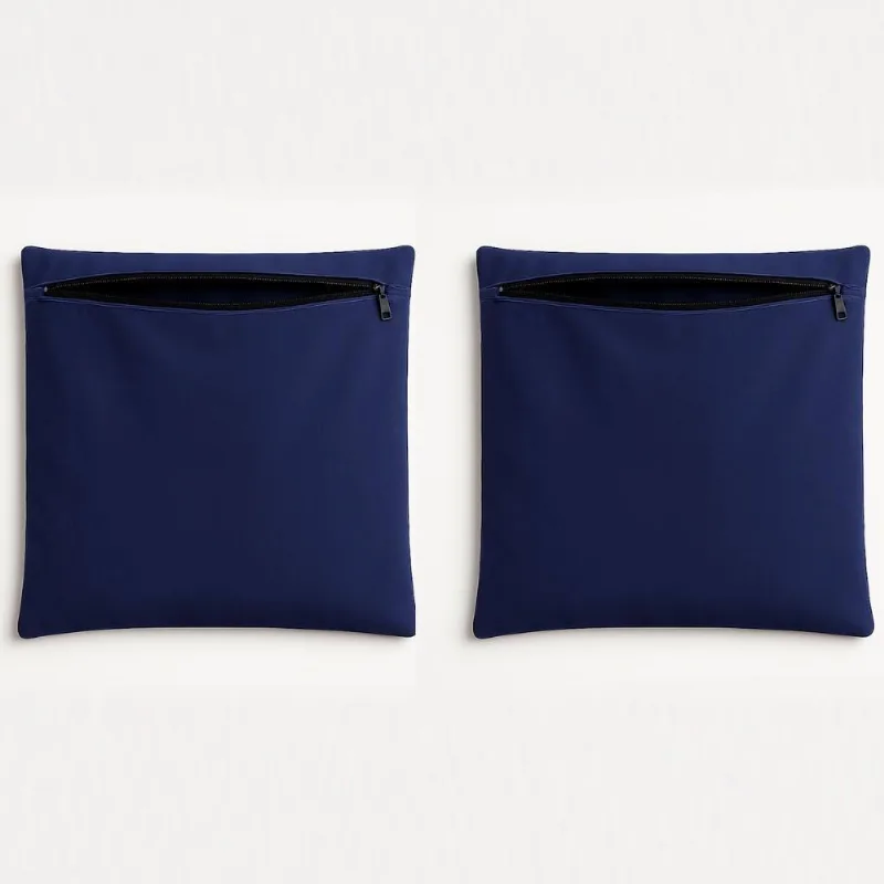 Kit 2 Capas De Almofada Decorativa 42cm Sala Quarto Balaqui Azul Marinho