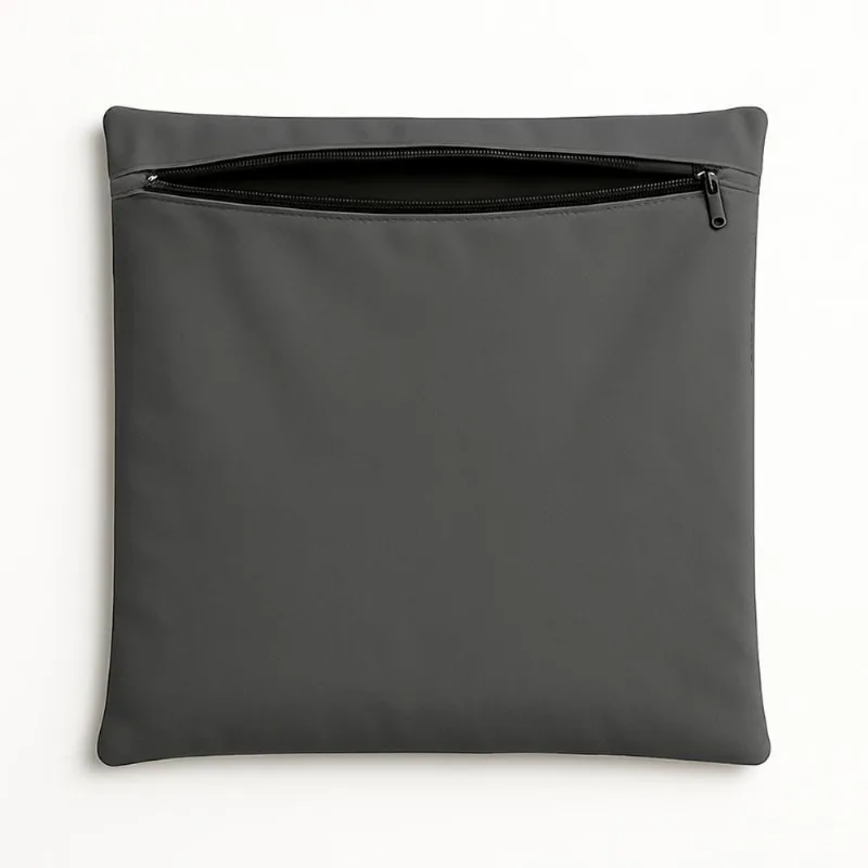 Capa De Almofada Decorativa 42cm Em Suede Lisa para Sofá Cinza