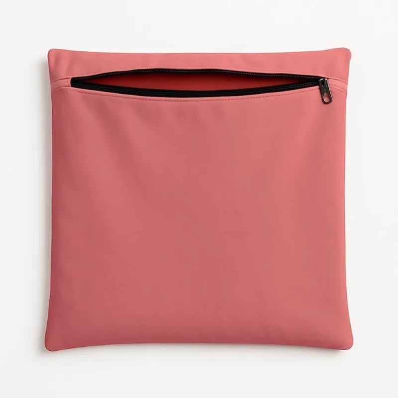 Capa De Almofada Decorativa 42cm Em Suede Lisa Para Sofá Rosa