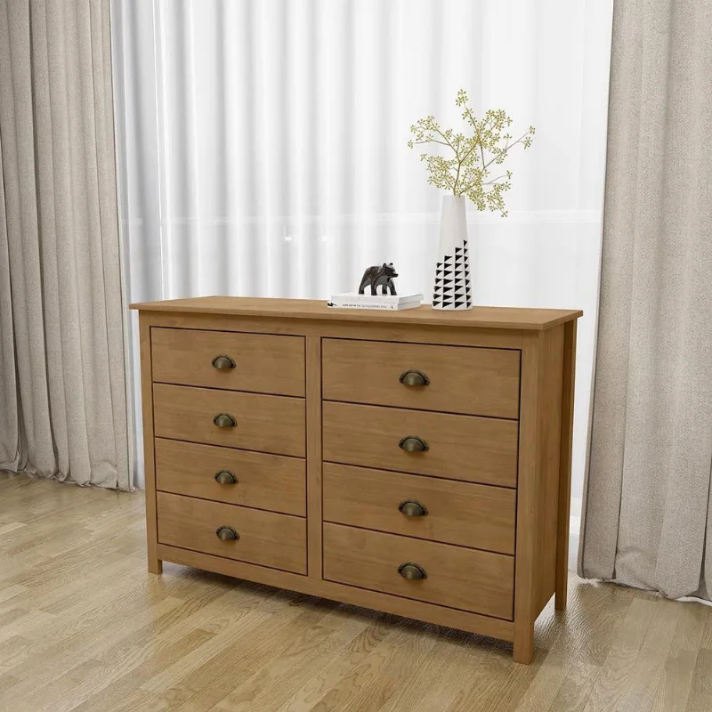 Cômoda 8 Gavetas Topázio Freijó Madeira Pinus - Finestra