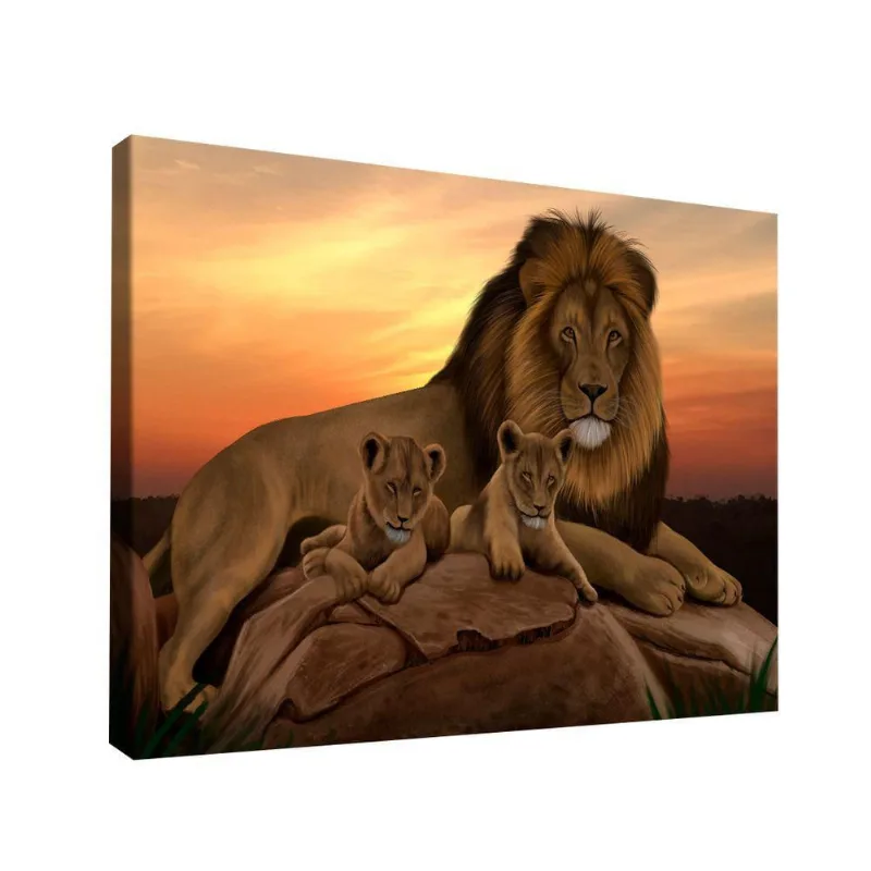 Quadro Leões Da áfrica -- Br Artes