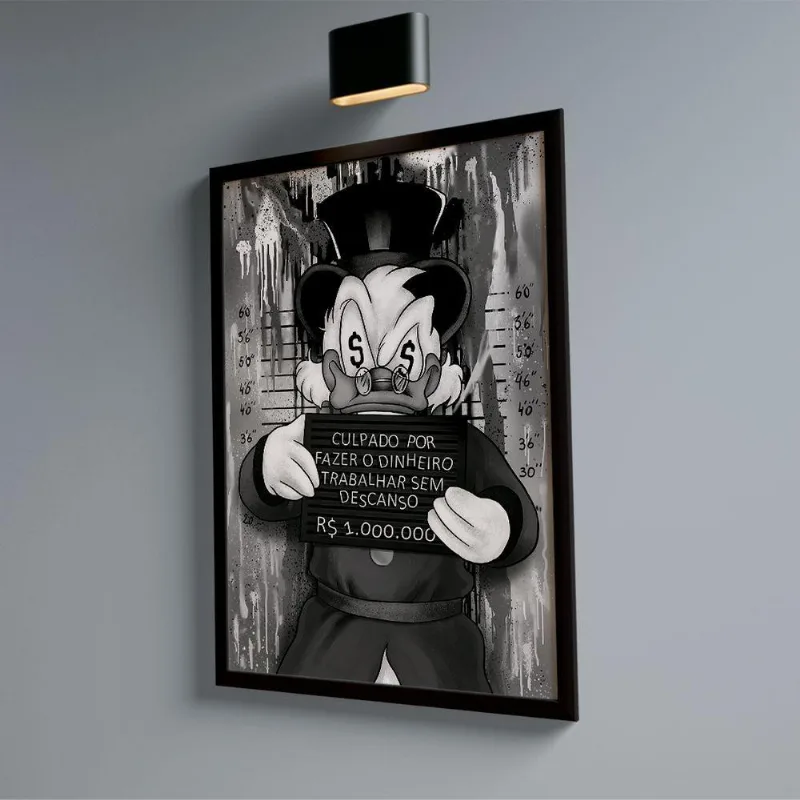 Quadro Decorativo Tio Patinhas Black