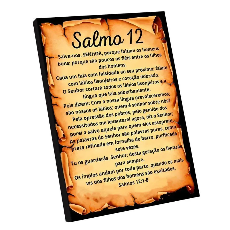Quadro Salmo 12 -- Br Artes
