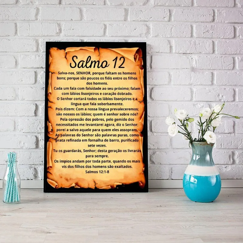 Quadro Salmo 12 -- Br Artes