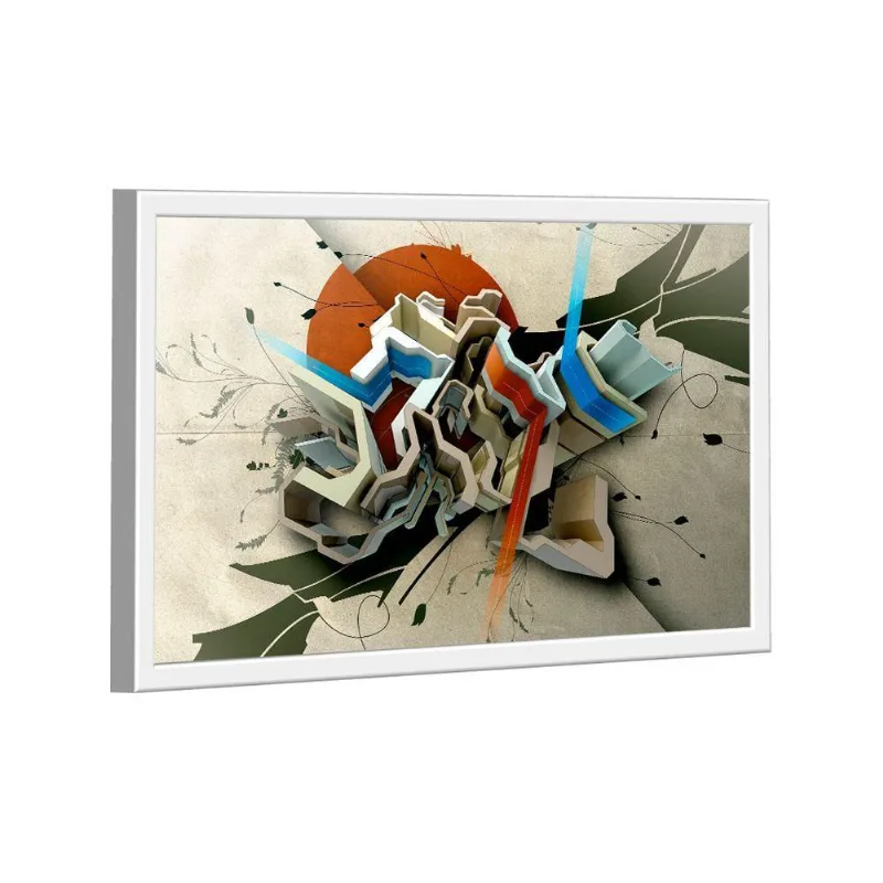 Quadro Ilustração Abstrata Multicolorida -- Br Artes