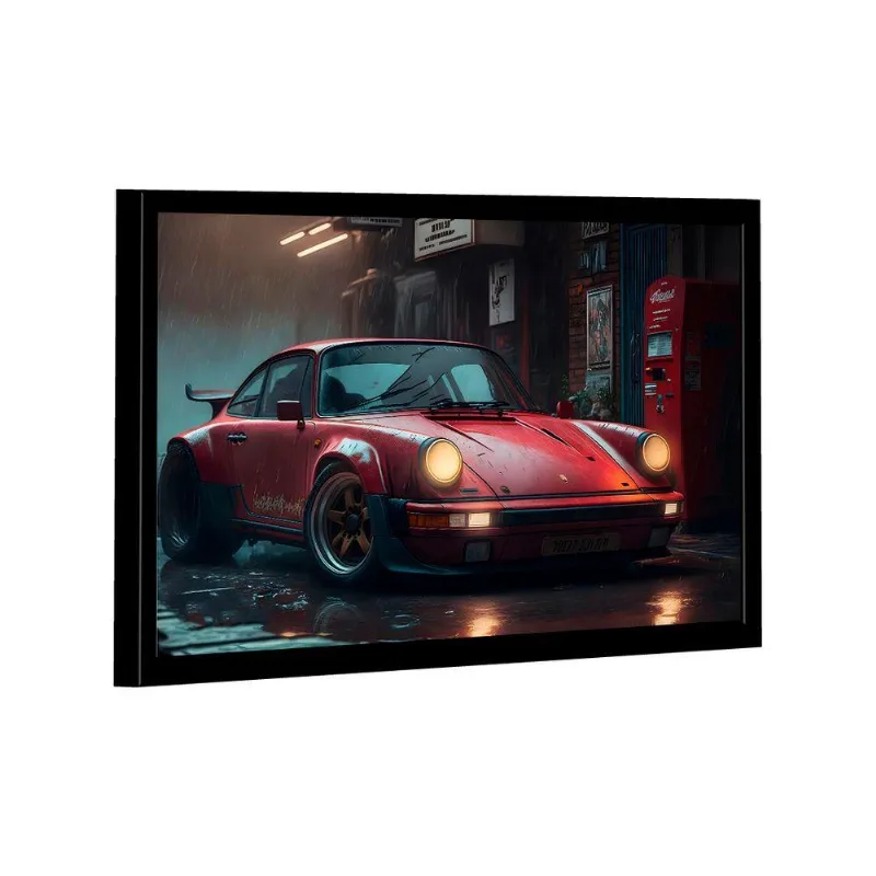 Quadro Porsche Vermelho -- Br Artes