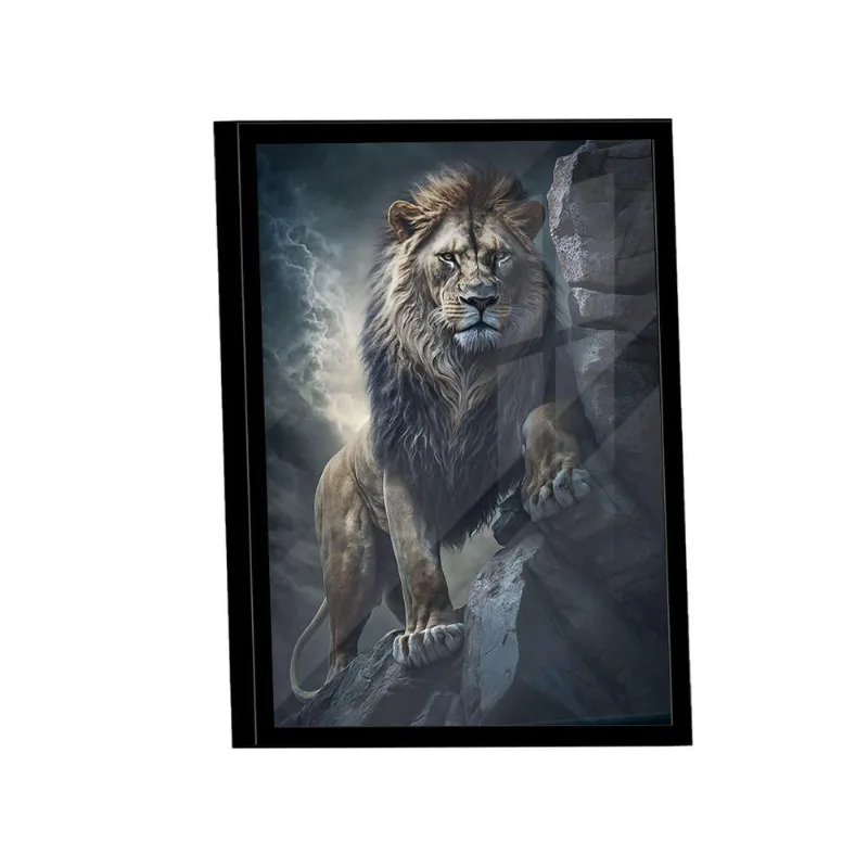 Quadro Leão Nas Montanhas -- Br Artes
