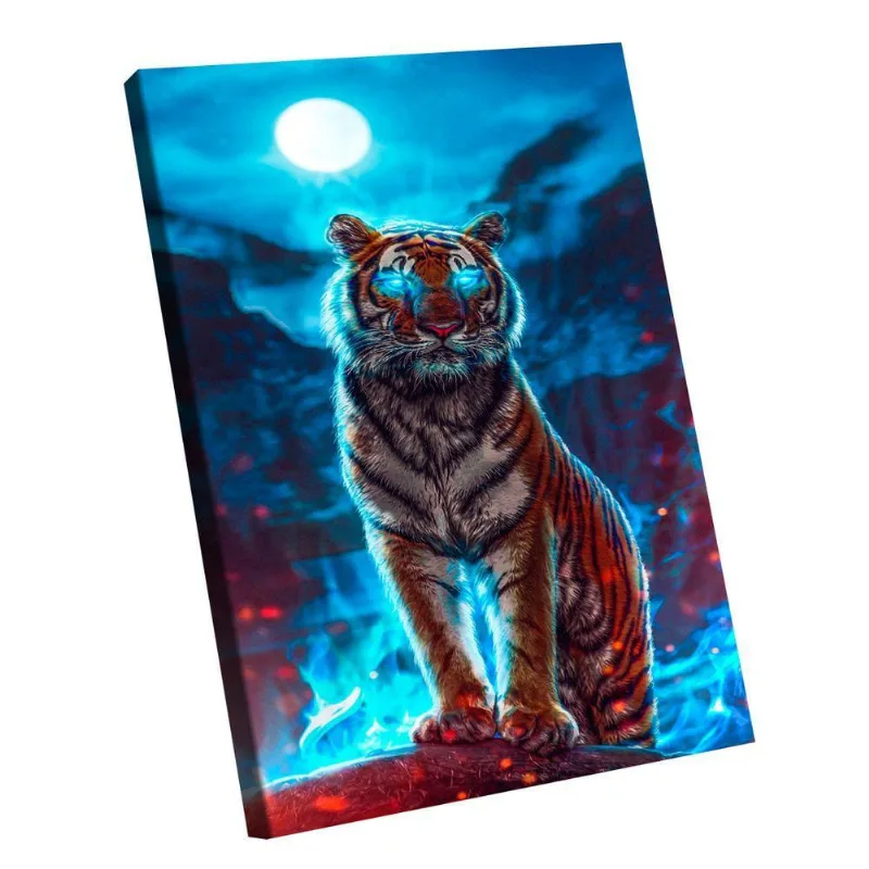 Quadro Decorativo Tigre Reluzente