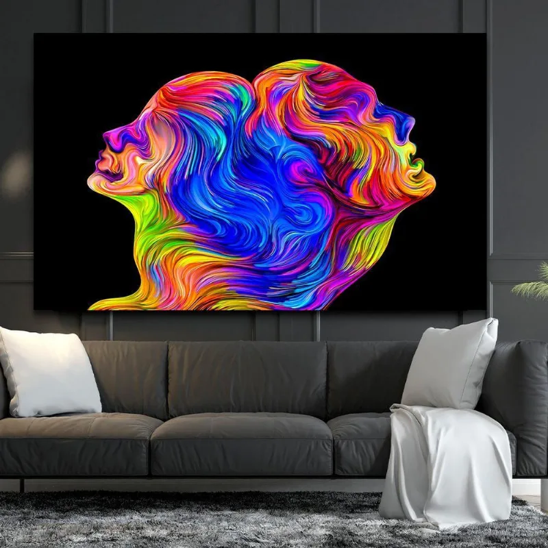 Quadro Decorativo Faces Color