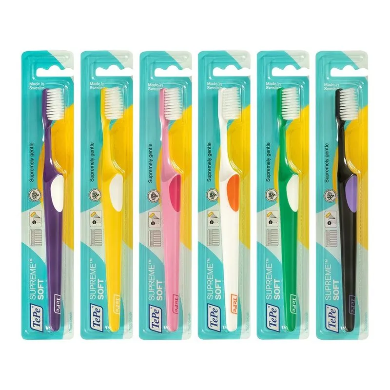 Escova De Dente Macia Suave Tepe Supreme Kit 2 Unidades