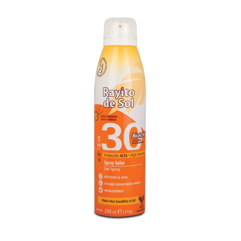Protector Solar en Spray Rayitos del Sol Fps 30 x 250 ml