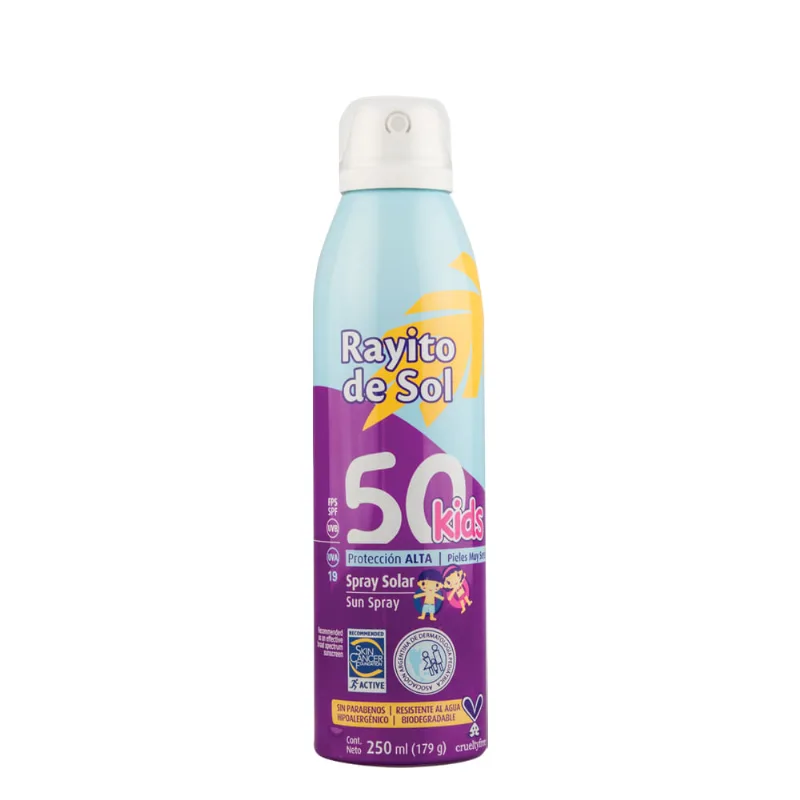 Protector Solar en Spray Rayitos del Sol Kids Fps 50 x 250 ml