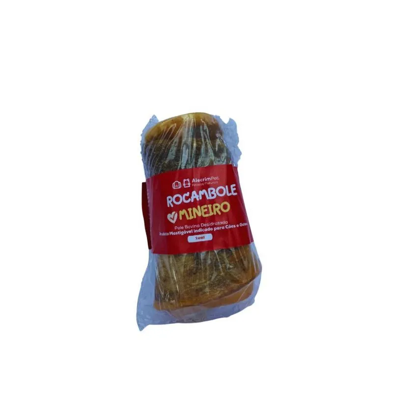 Alecrimpet Rocambole Mineiro Pele Bovina Natural Cães Peq