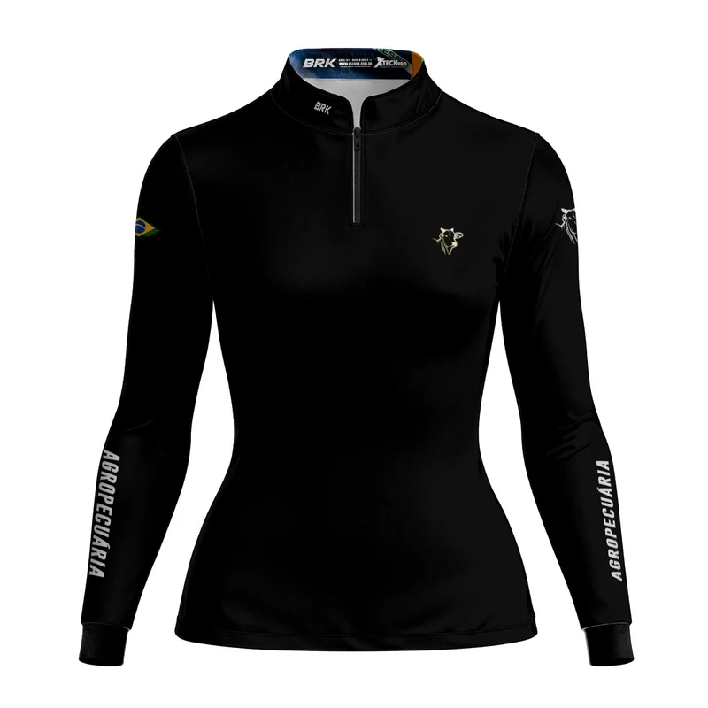 Camisa Agro Feminina Brk Agropecuária V2 com Proteção Solar UV50+ G1