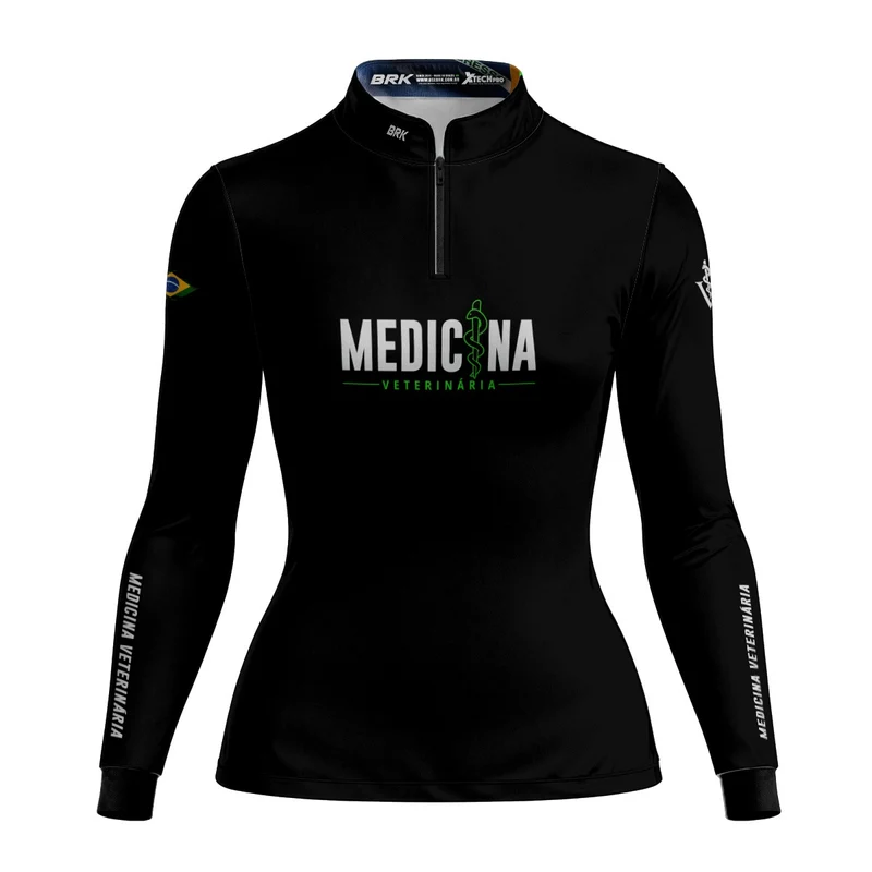 Camisa Agro Feminina Brk Medicina Veterinária com Proteção Solar UV50+ PP