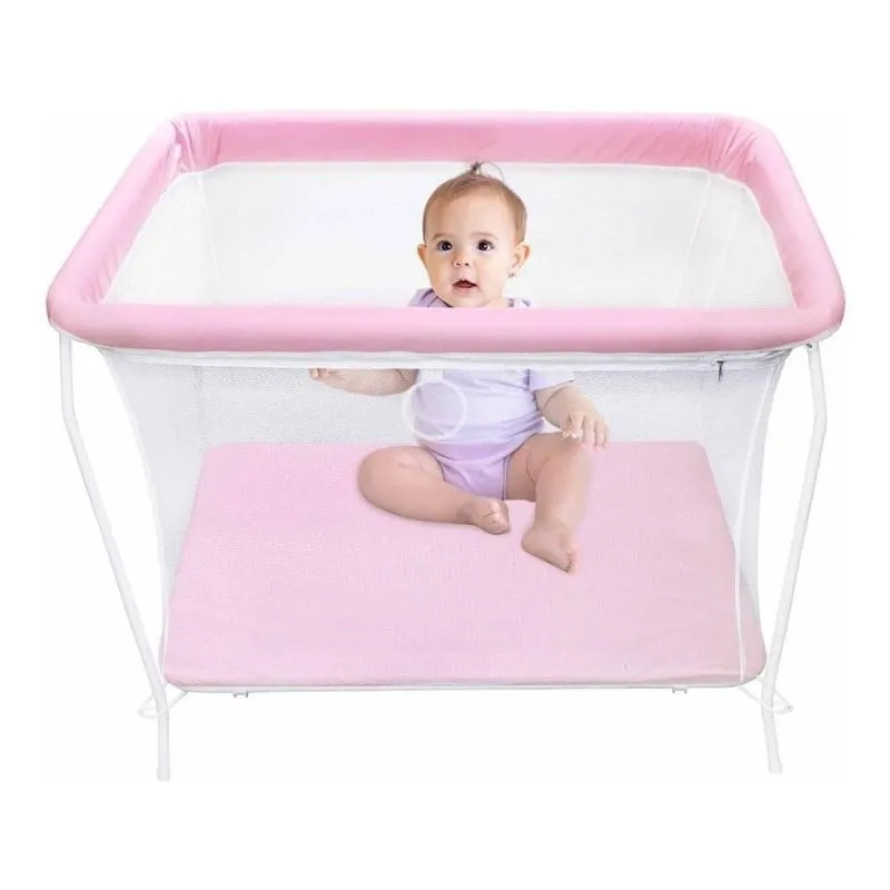Chiqueirinho Cercado Para Bebês Desmontável E Portátil Rosa