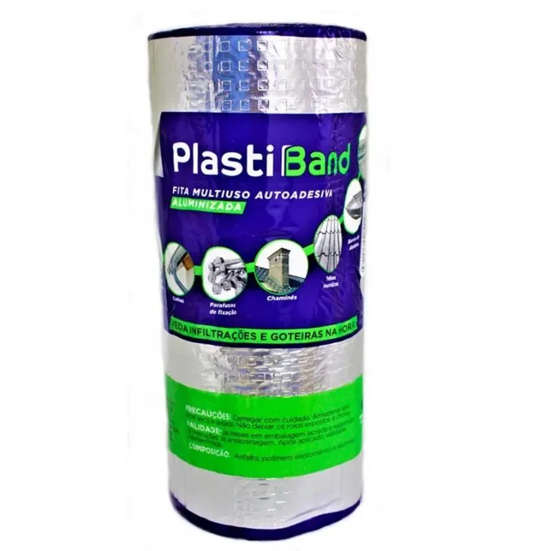 Manta Asfáltica Metalizada 30 Cm X 10 Metros 5 Peças