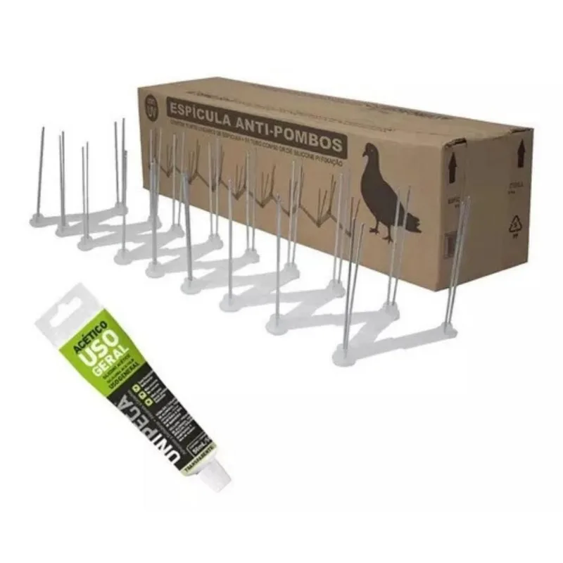 Espicula Anti Pombos Metal 70 Metros + Silicone