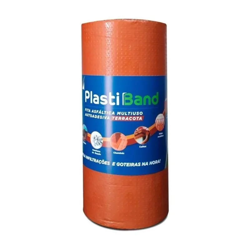 Manta Asfáltica Terracota 30 Cm X 10 Metros 3 Peças