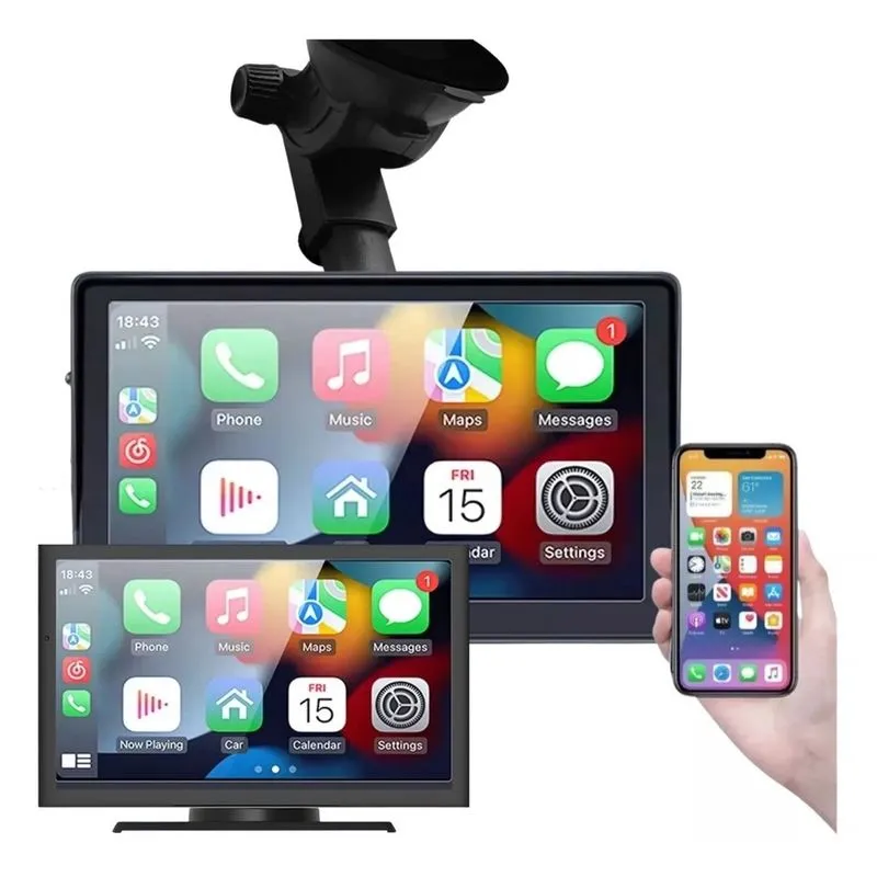 Multimídia Portatil Carplay Bluetooth Tela Touch 7 Android e Ios Universal som Estéreo