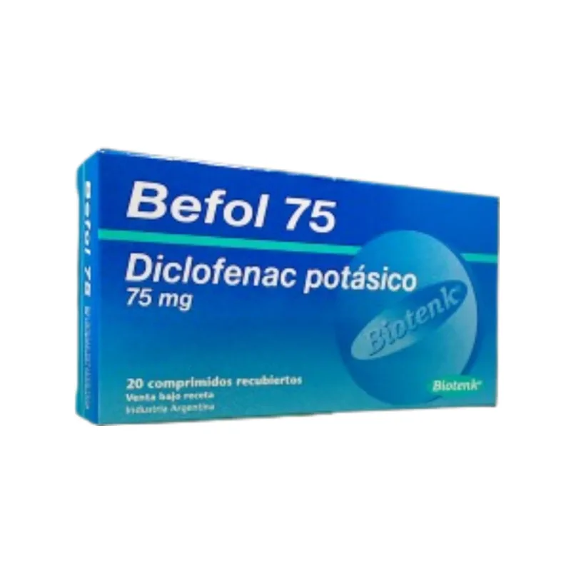 Befol Diclofenac Potásico 75 mg x 20 Comp Recubiertos