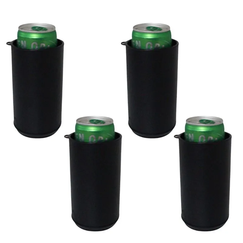 Kit 4 unds Suporte Térmico p/ Manter Bebida Gelada Cor Preto