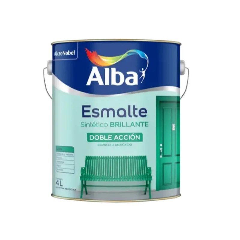 Esmalte sintético Alba doble acción bermellón brillante 1 L