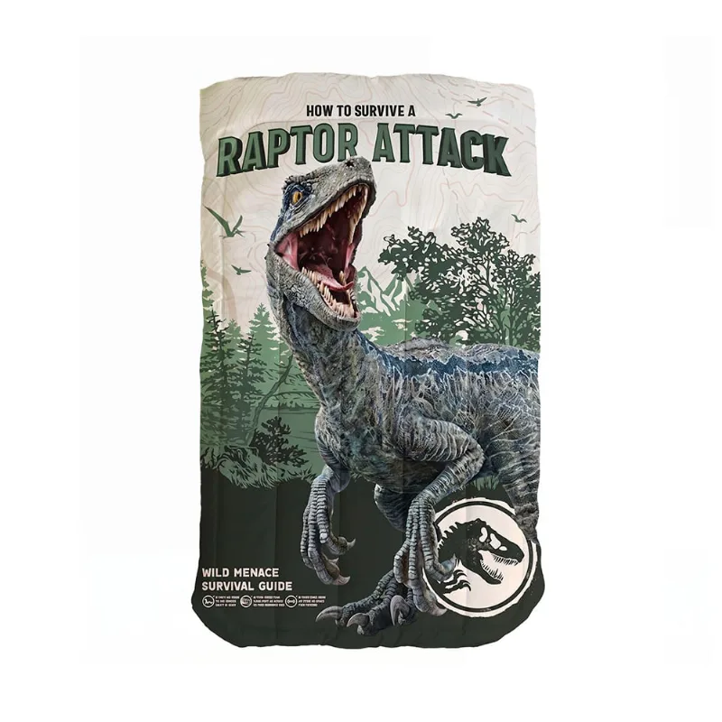 Acolchado Panel Print Reversible Jurassic 150x240 Cm Piñata