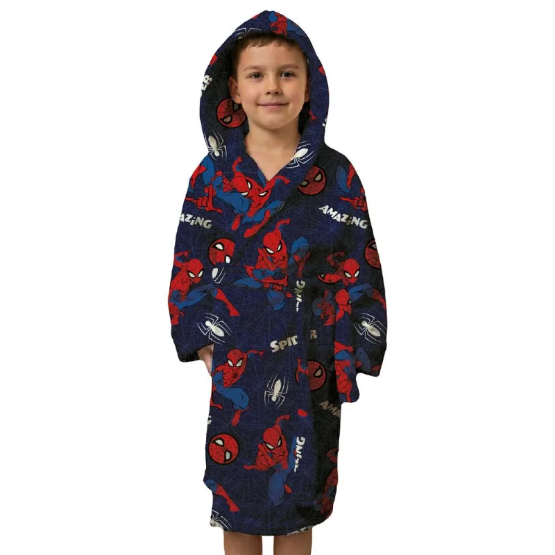 Bata Flannel Spiderman 6/7 años