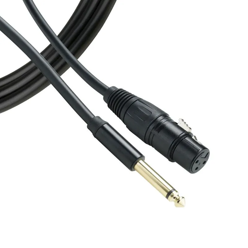 Cabo De Microfone Instrumento Xlr Fêmea / P10 Mono 5 Metros