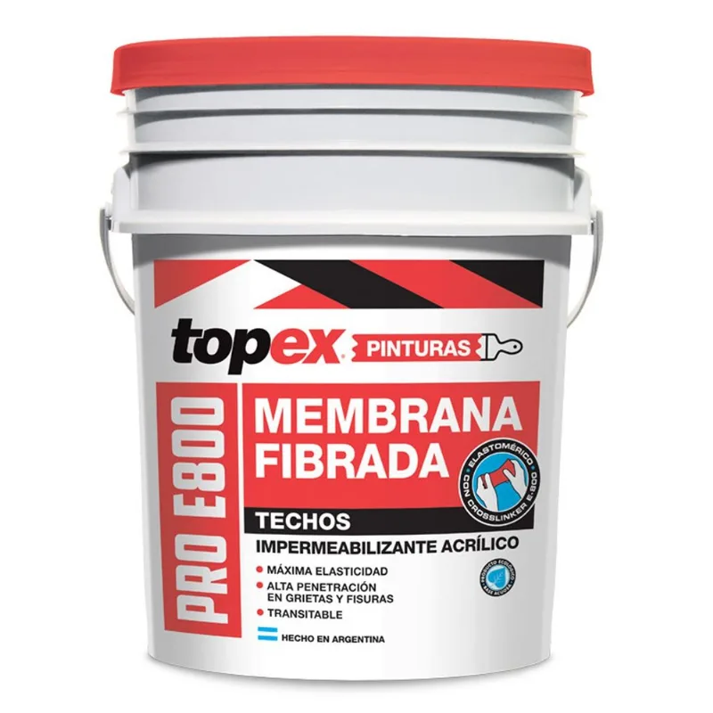 Membrana líquida para techos y muros roja 20 kg Topex