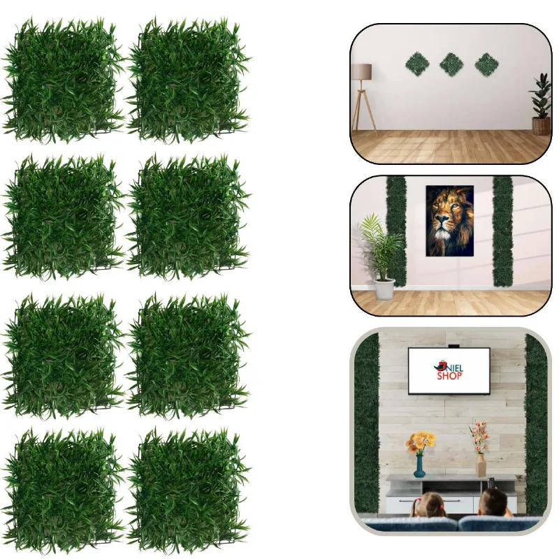 Kit 10 Placa Grama Artificial Quadrada 25x25 Jardim Vertical