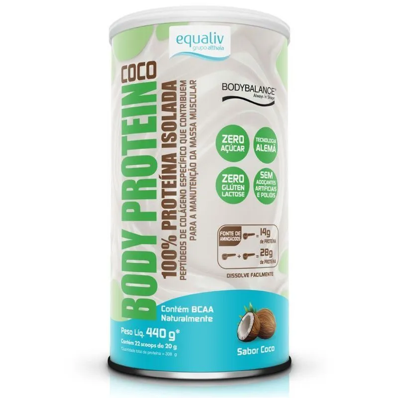 Body Protein 100% Proteína Isolada Coco 440g Equaliv