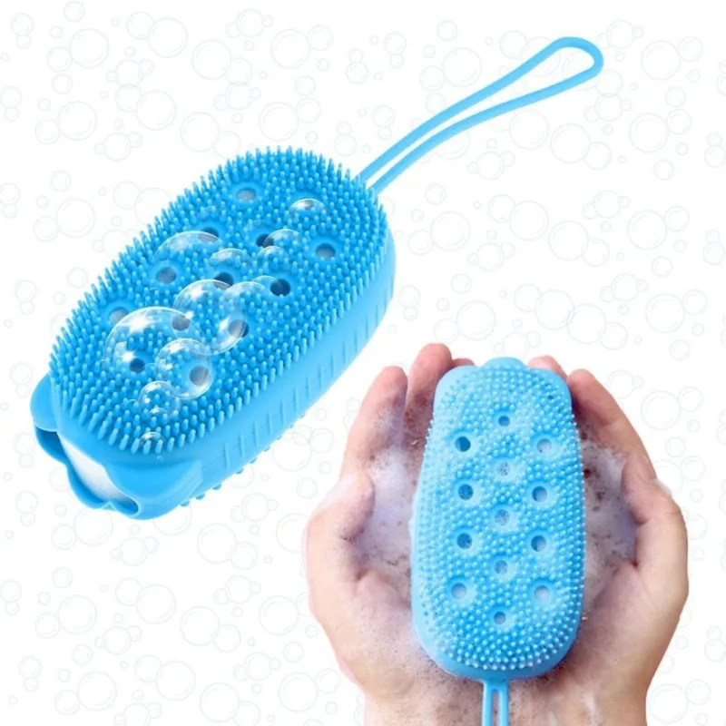Bucha Esponja Para Banho De Silicone 2in1 Esfoliante E Banho