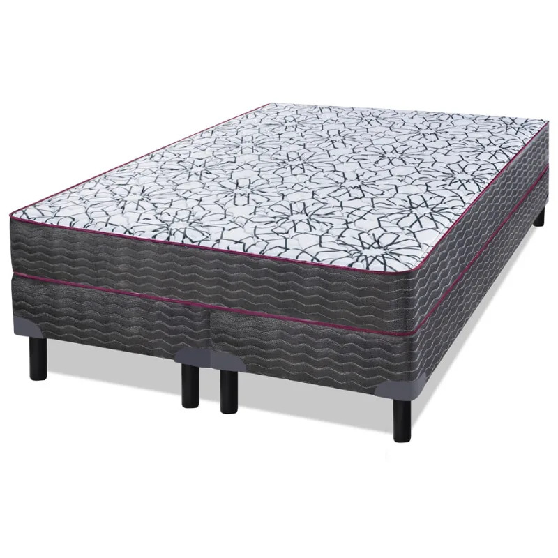 Sommier y colchón de Resortes Queen Size Zafiro Iridio 160 x 200